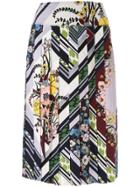 Tory Burch Floral Print Pleated Skirt - Multicolour