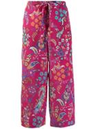 Etro Floral Pattern Cropped Trousers - Pink