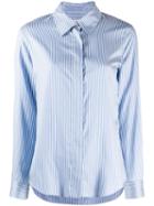 Alberto Biani Striped Button Shirt - Blue