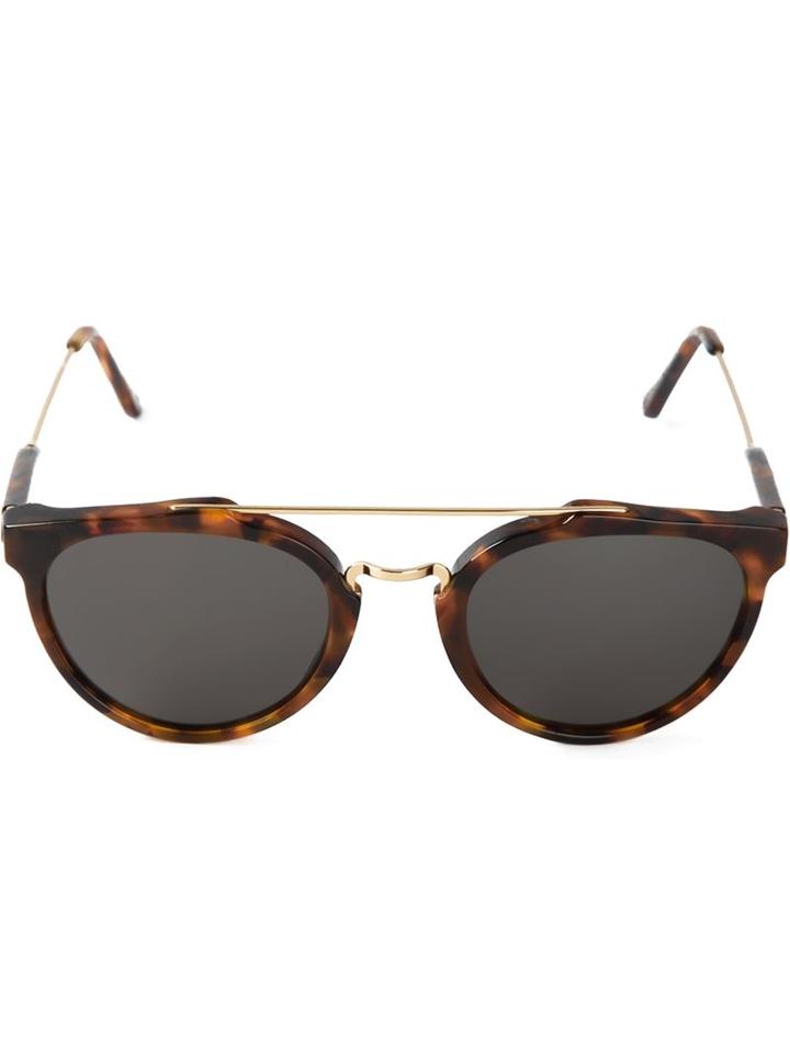 Retrosuperfuture Giaguaro Sunglasses, Adult Unisex, Brown, Acetate