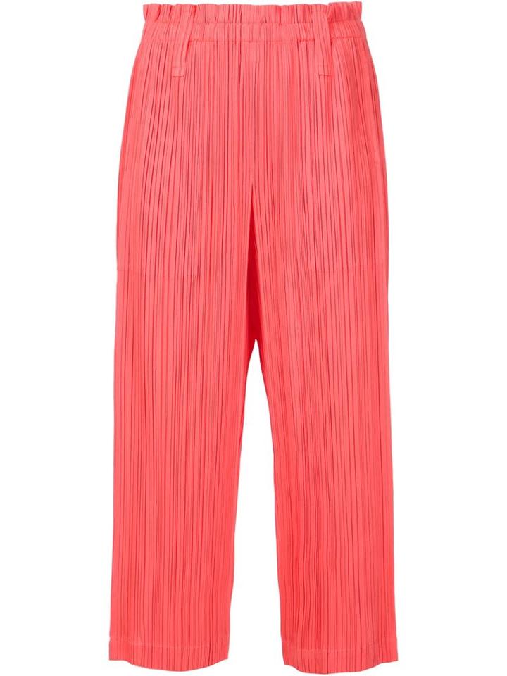 Pleats Please By Issey Miyake Pleated Cropped Culottes