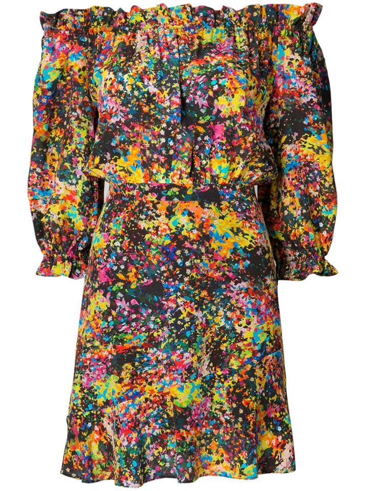 Saloni Floral Off Shoulder Dress - Multicolour