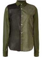 Comme Des Garçons Vintage Panelled Shirt, Women's, Size: Small, Green