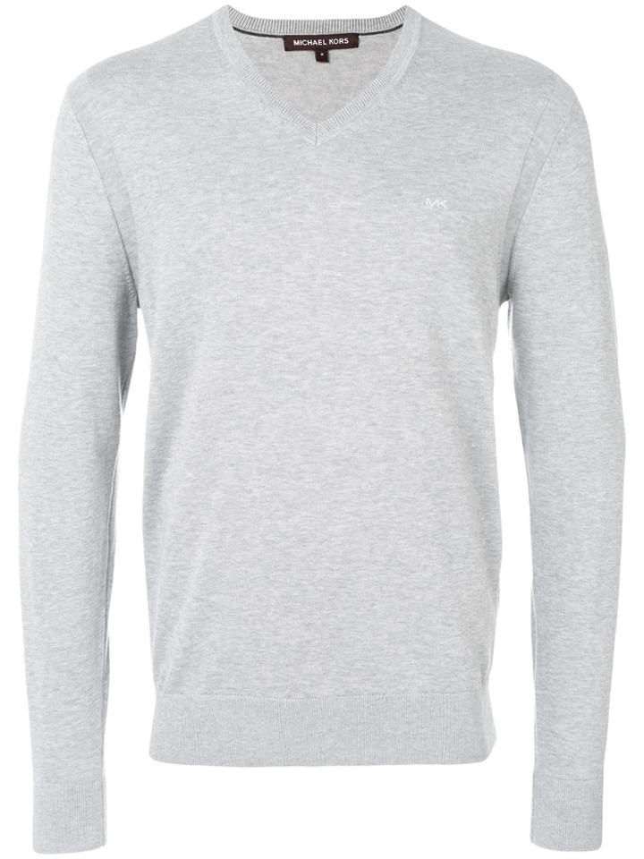 Michael Kors V-neck Sweatshirt - Grey