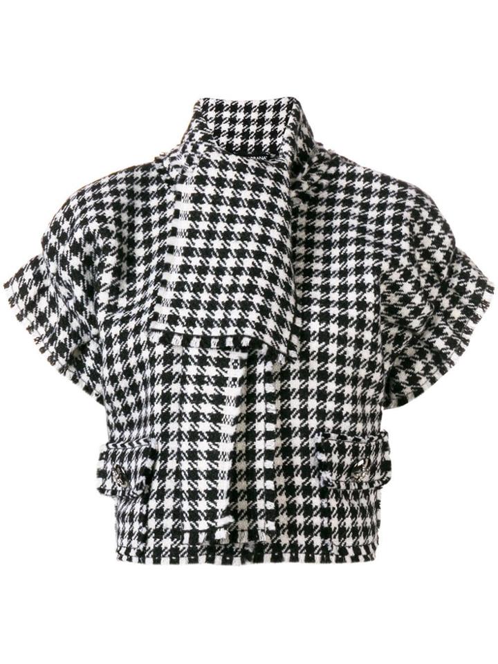 Dolce & Gabbana Houndstooth Print Top - Black