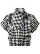Dolce & Gabbana Houndstooth Print Top - Black