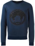 Versace Embroidered Medusa Sweatshirt - Blue