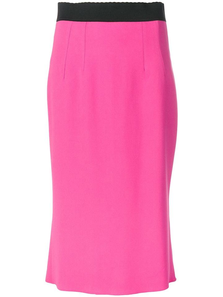 Dolce & Gabbana High Waist Pencil Skirt - Pink