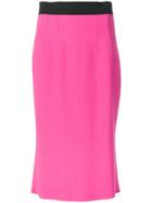 Dolce & Gabbana High Waist Pencil Skirt - Pink