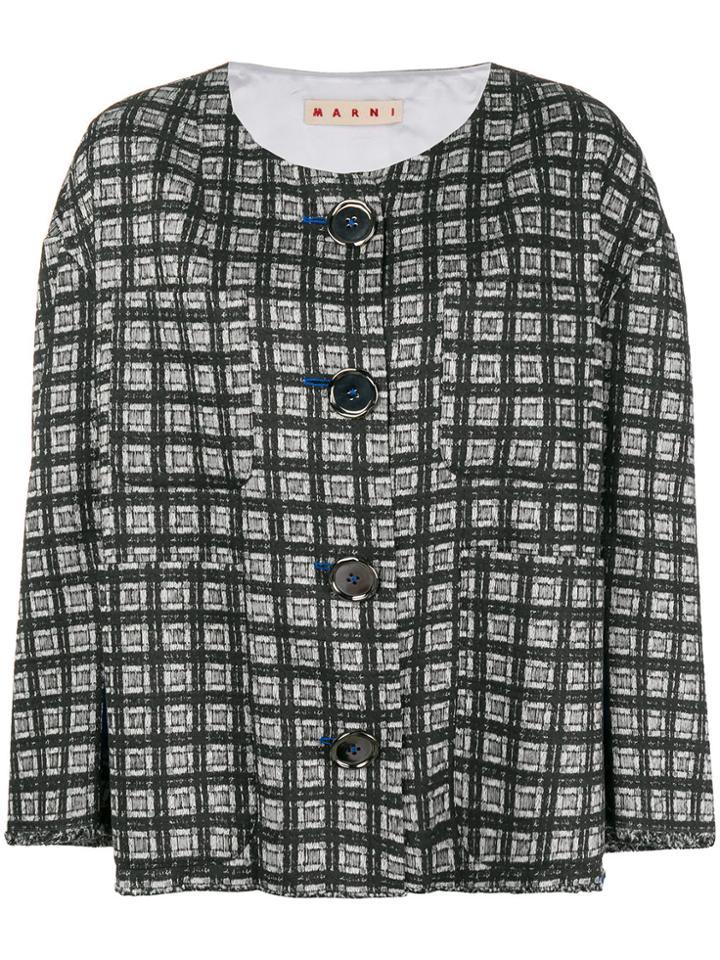 Marni Geometric Print Jacket - Black