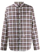 Dsquared2 Dropped Military Checked Shirt - White