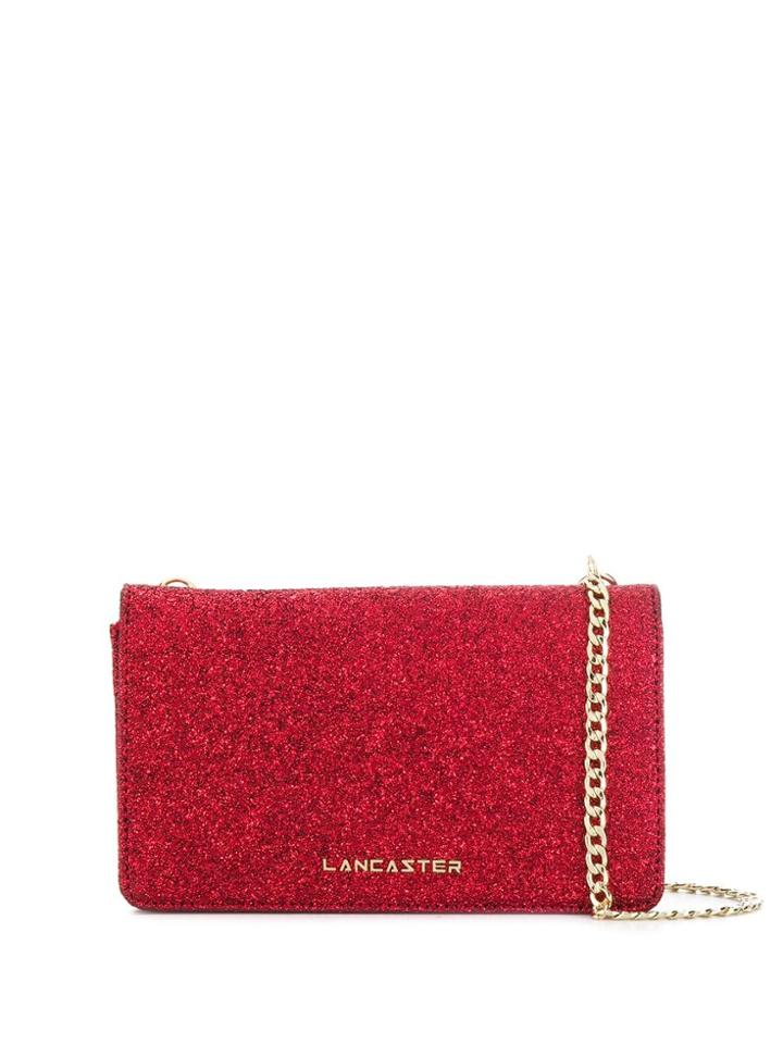 Lancaster Glitter Effect Mini Bag - Red