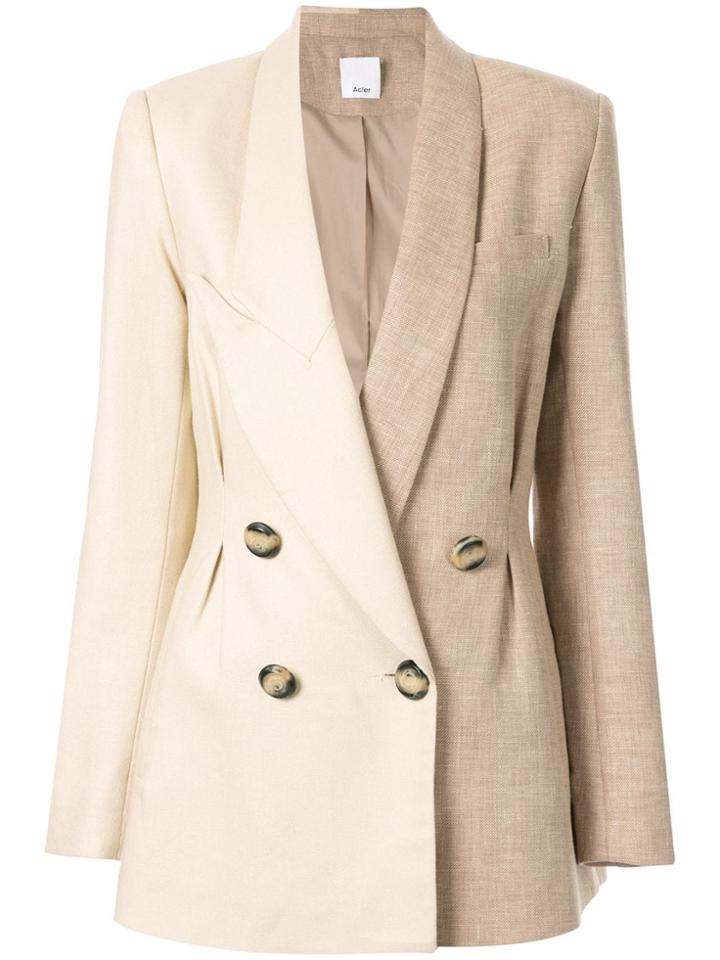 Acler Belvue Asymmetric Blazer - Neutrals