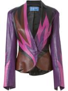 Thierry Mugler Vintage Flame Leather Jacket, Women's, Size: S, Purple