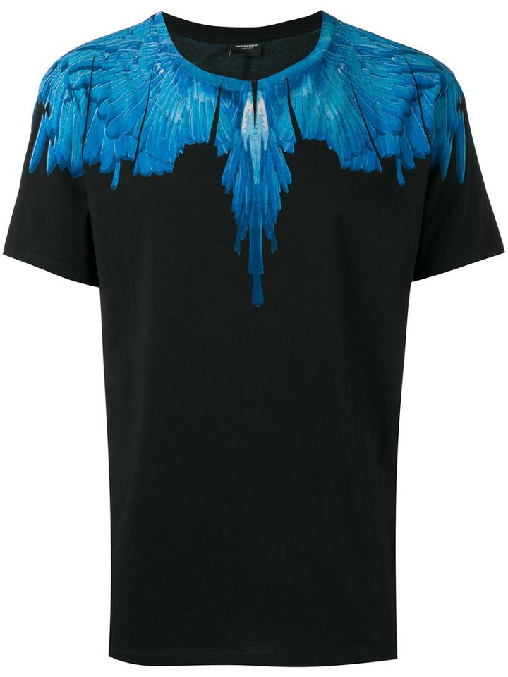 Marcelo Burlon County Of Milan - Wing Collar T-shirt - Women - Cotton - L, Black, Cotton