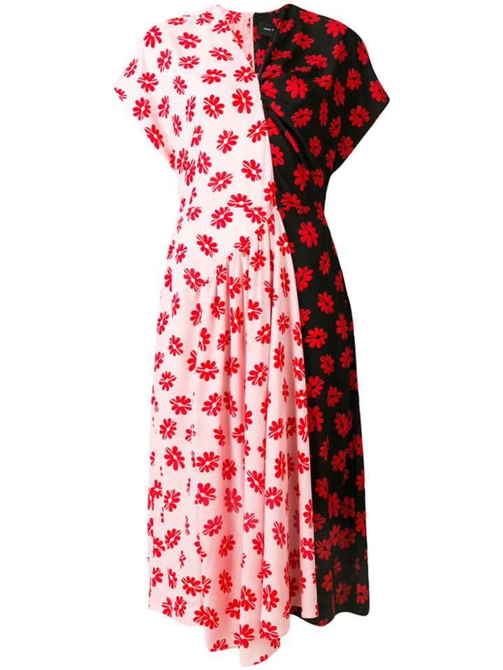 Simone Rocha Flower Print Dress - Red