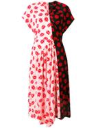 Simone Rocha Flower Print Dress - Red