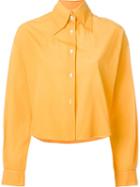 Romeo Gigli Vintage Cropped Shirt, Women's, Size: 36, Yellow/orange