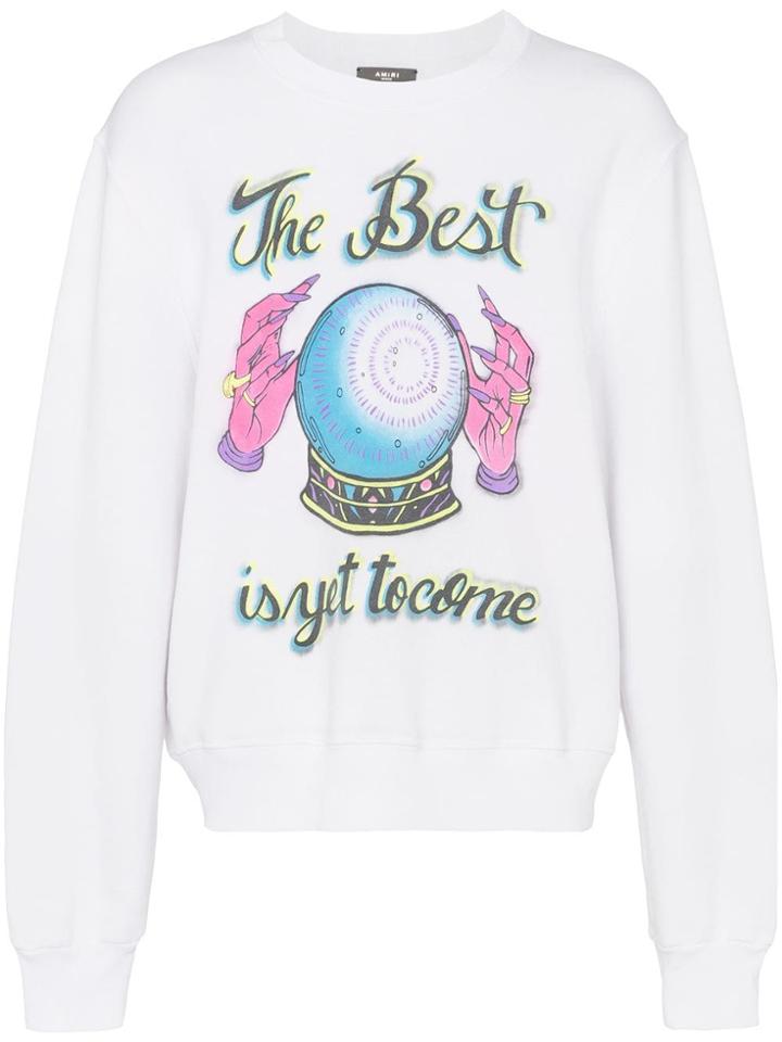 Amiri Crystal Ball Print Sweatshirt - White