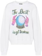 Amiri Crystal Ball Print Sweatshirt - White