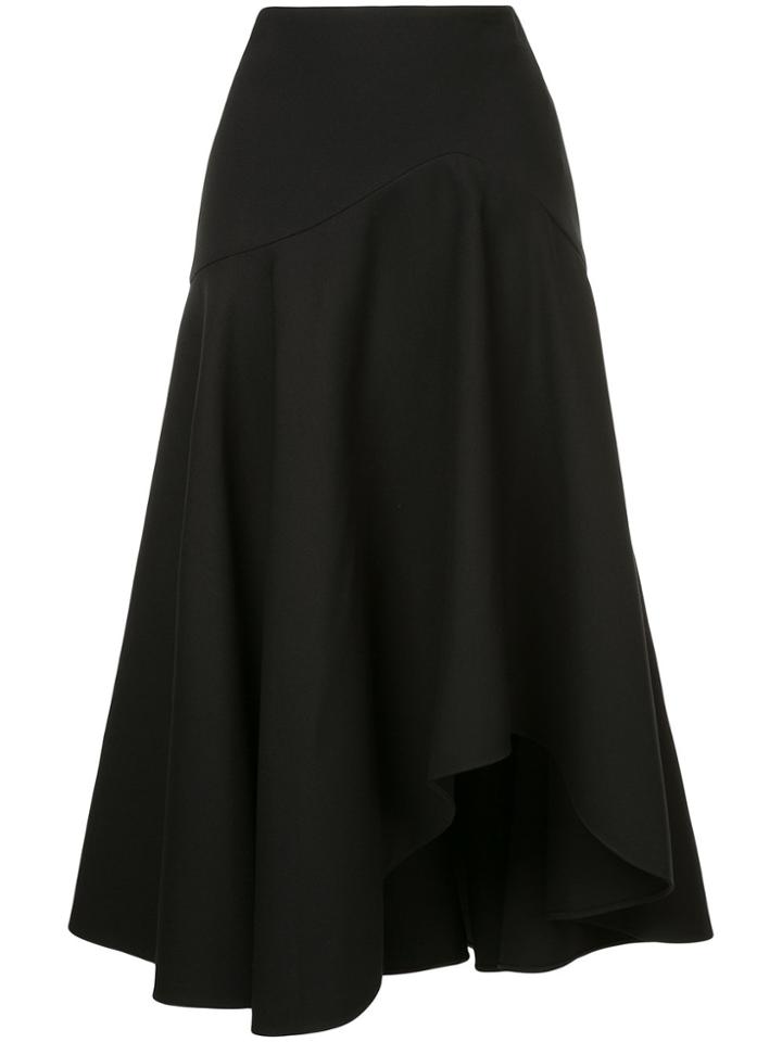 Alexander Mcqueen Asymmetric Flared Skirt - Black