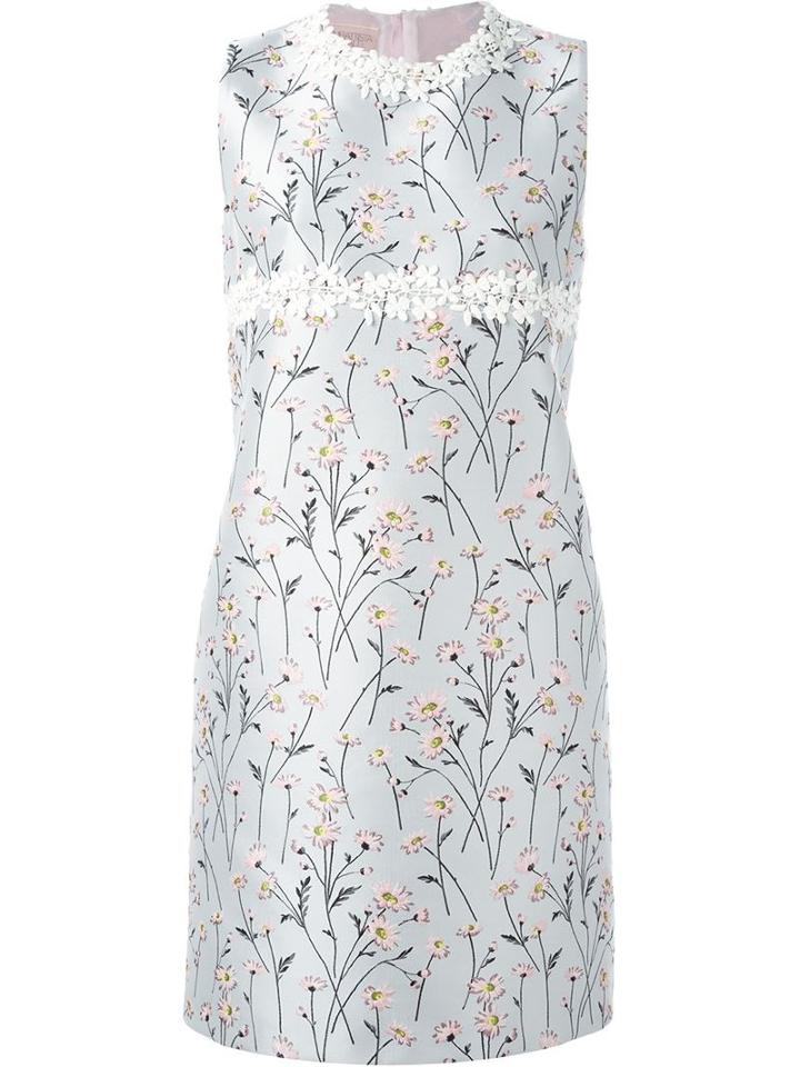 Giambattista Valli Printed Mini Dress, Women's, Size: 44, Grey, Polyester/polyamide/silk/viscose
