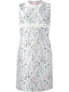 Giambattista Valli Printed Mini Dress, Women's, Size: 44, Grey, Polyester/polyamide/silk/viscose