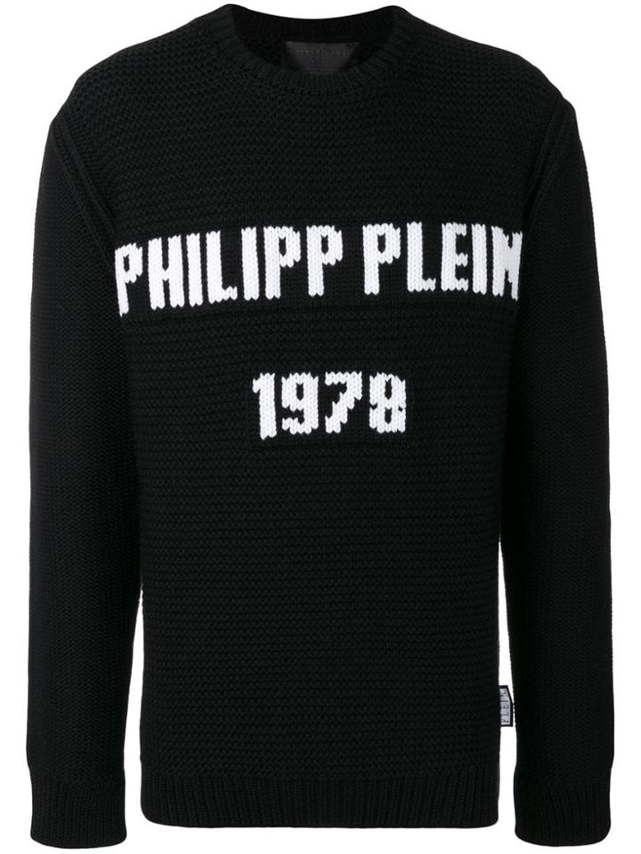Philipp Plein Brand Logo Sweater - Black