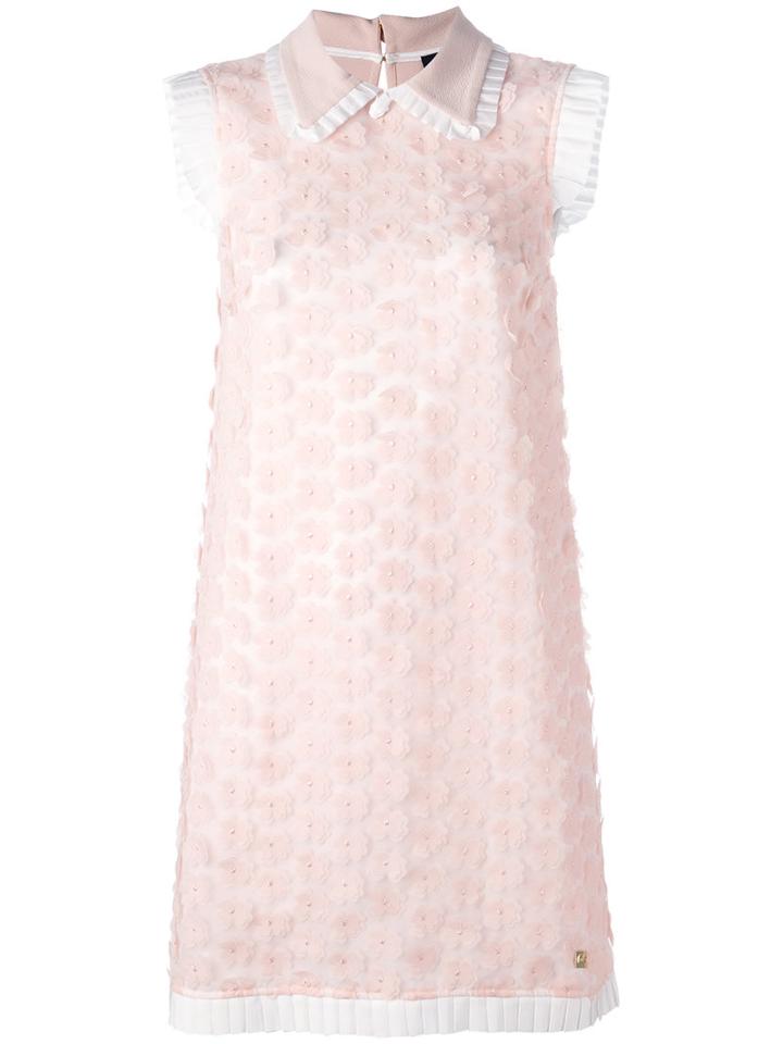 Cavalli Class Flower Embellished Dress, Women's, Size: 44, Pink/purple, Polyester/acetate