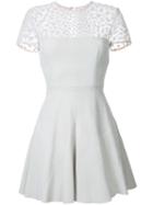 Alex Perry 'emmerson' Mini Dress, Women's, Size: 6, Grey, Suede/nylon/viscose