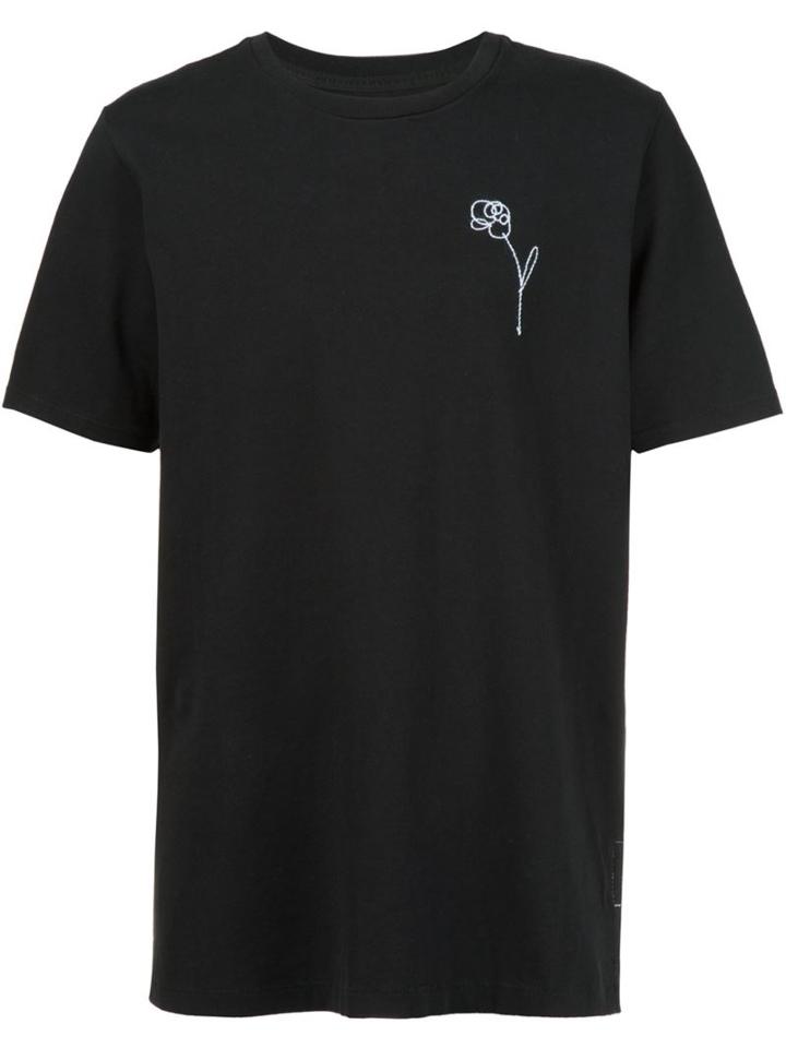 Rag & Bone Embroidered Detail T-shirt, Men's, Size: L, Black, Cotton