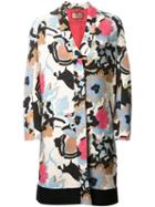 Etro Floral Print Coat, Women's, Size: 42, White, Cotton/polyamide/polyester/viscose