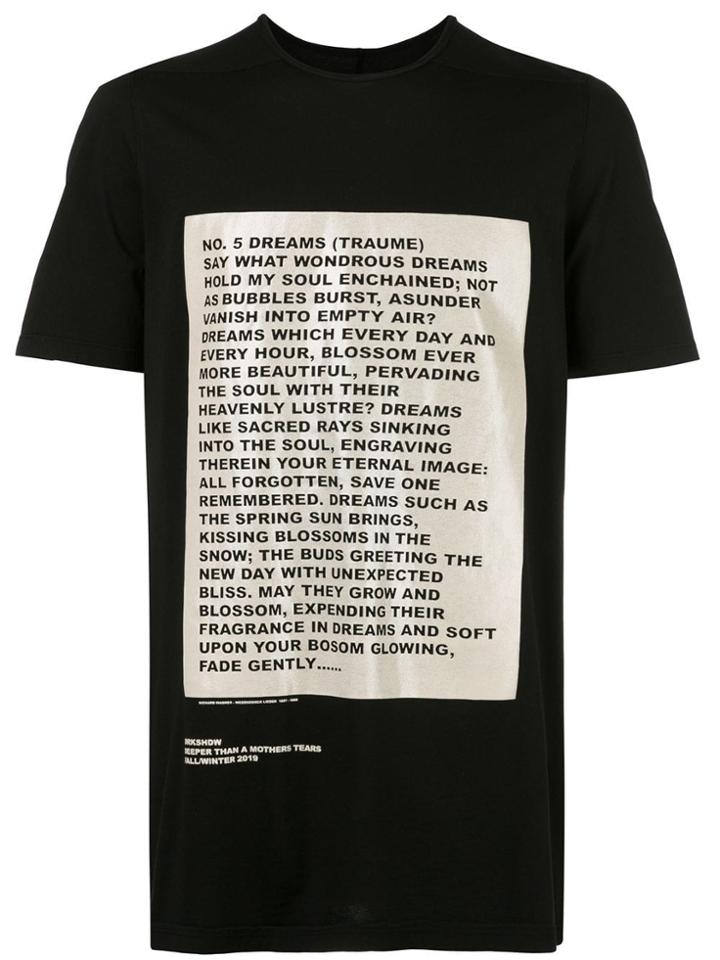 Rick Owens Drkshdw Traume Print T-shirt - Black