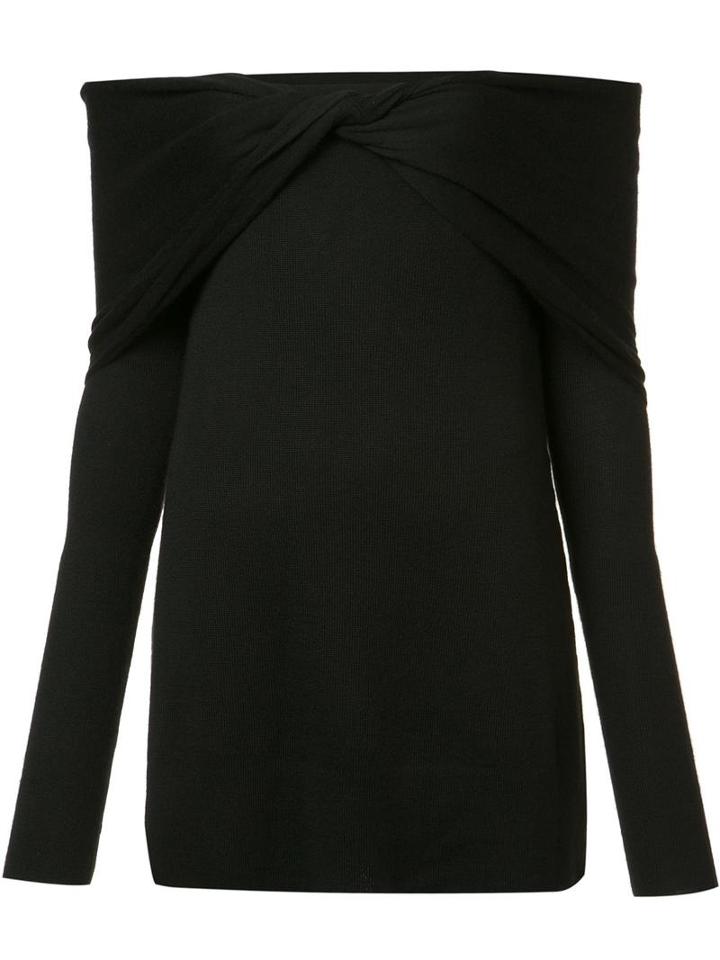 Derek Lam Knot Detail Jumper, Women's, Size: Xs, Black, Silk/cashmere