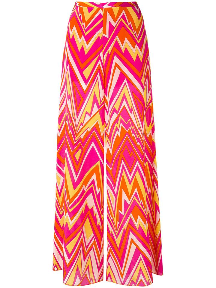 M Missoni - Palazzo Pants - Women - Silk/polyester - 38, Women's, Yellow, Silk/polyester