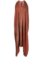 Isaac Sellam Experience Indecente Draped Asymmetric Dress - Orange