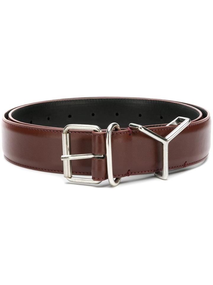 Y / Project Y / Project Beltyslvs15lb1 Silver Calf Leather - Brown