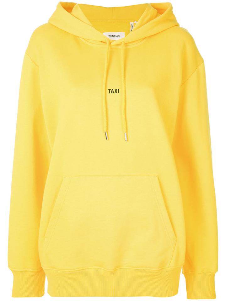Helmut Lang Logo Print Hoodie - Yellow & Orange