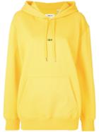 Helmut Lang Logo Print Hoodie - Yellow & Orange
