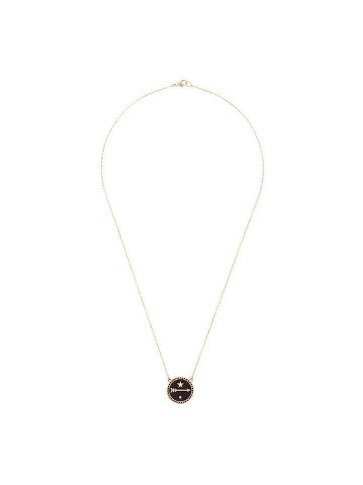 Foundrae 18kt Gold Dream Petite Stationary Necklace - Black