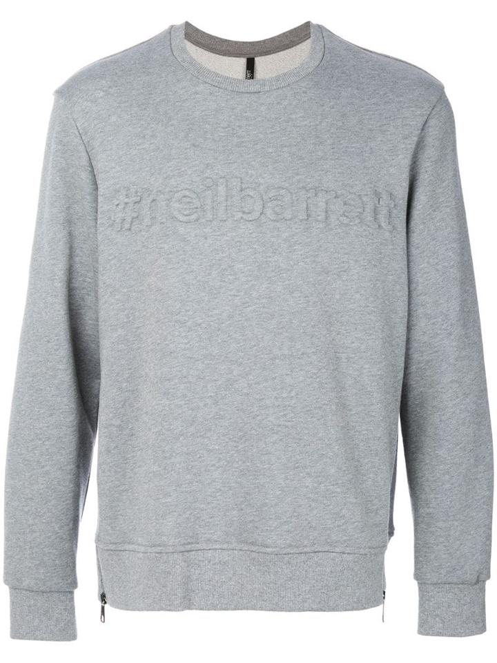 Neil Barrett Hashtag Embossed Sweatshirt - Grey
