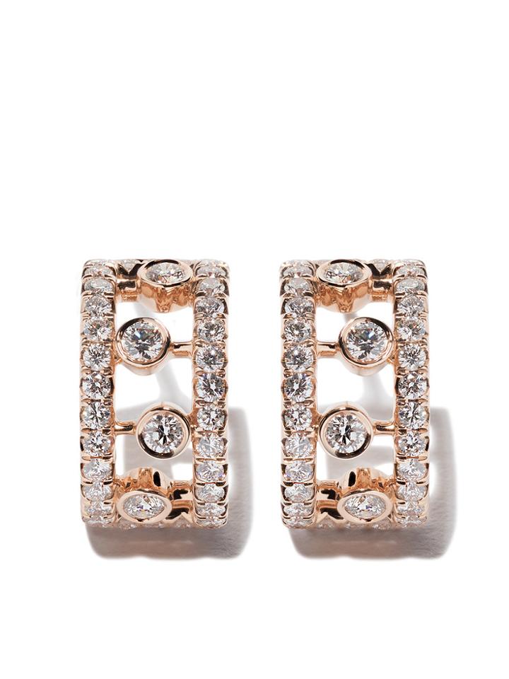 De Beers 18kt Rose Gold Dewdrop Diamond Earrings - Unavailable