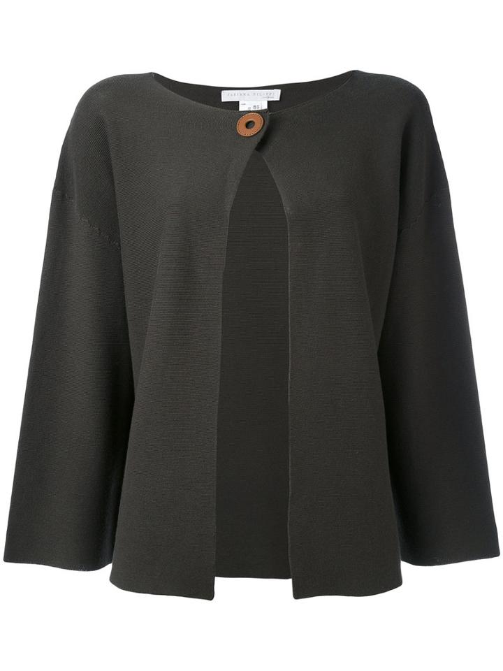 Fabiana Filippi - One Button Cardigan - Women - Cotton - 46, Green, Cotton