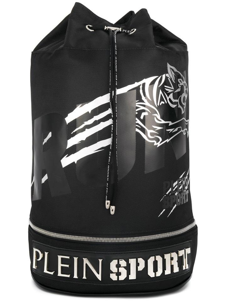 Plein Sport Printed Canvas Backpack - Black