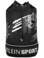 Plein Sport Printed Canvas Backpack - Black