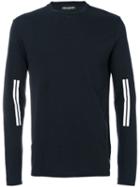 Neil Barrett - Stripe Detail Sweatshirt - Men - Cotton - L, Black, Cotton