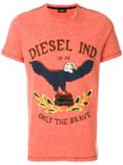 Diesel Only The Brave Printed T-shirt - Yellow & Orange