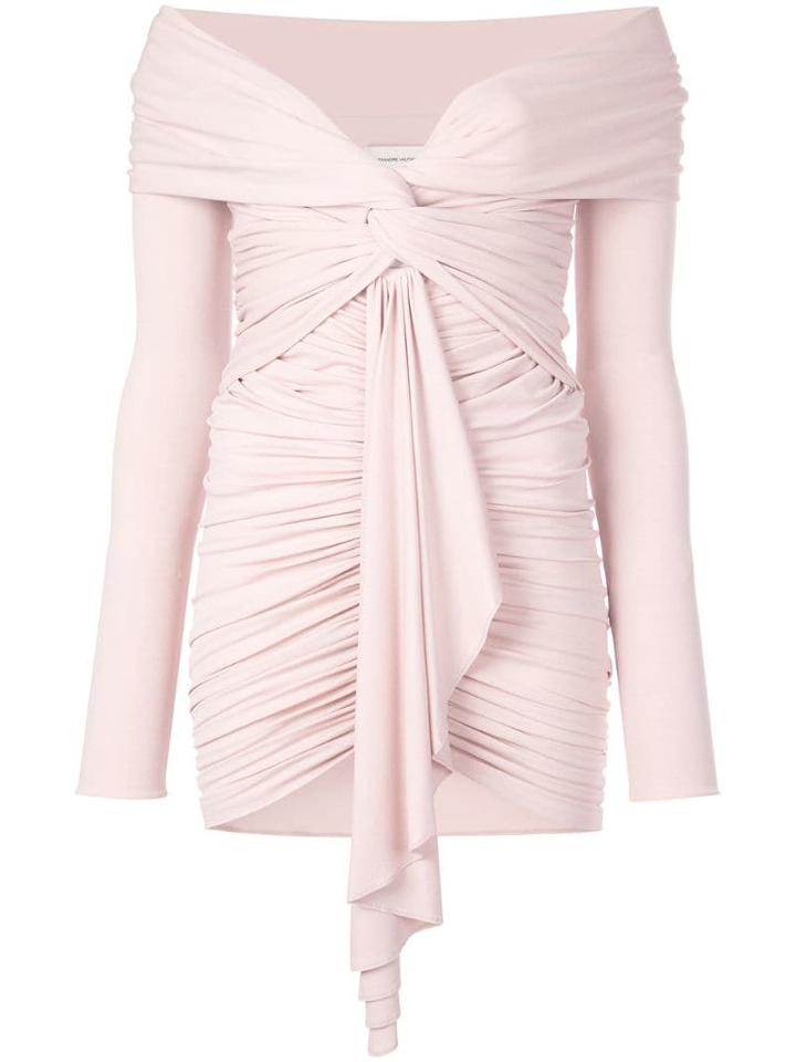 Alexandre Vauthier Ruched Off-the-shoulder Dress - Pink