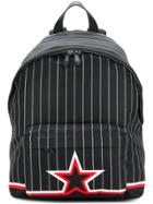 Givenchy Striped Star Print Backpack - Black