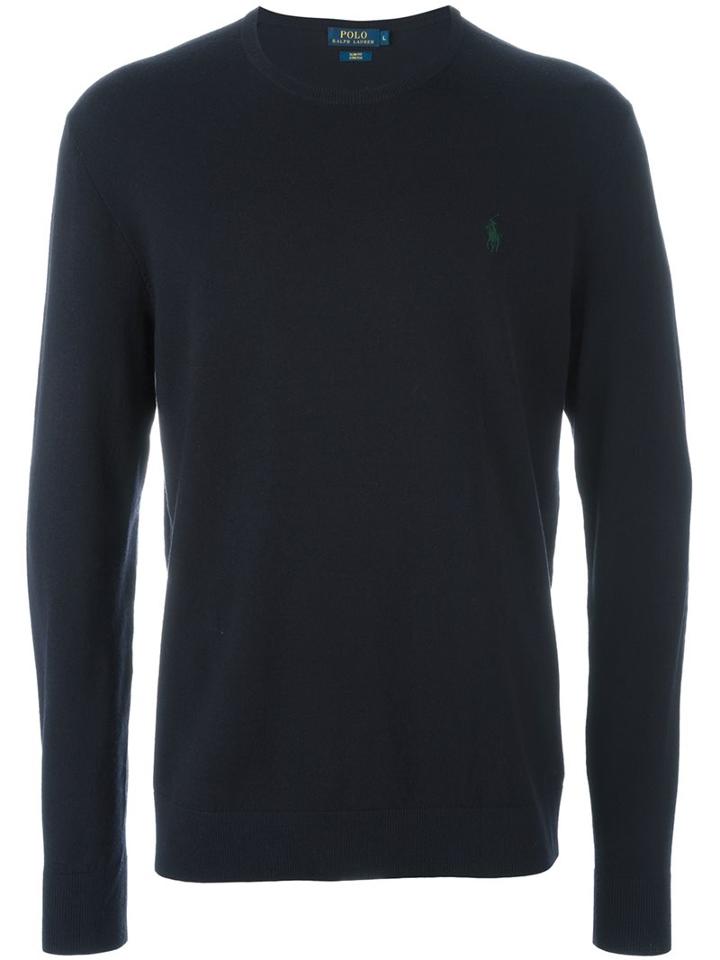 Polo Ralph Lauren Crew Neck Sweater, Men's, Size: Xl, Blue, Polyester/wool